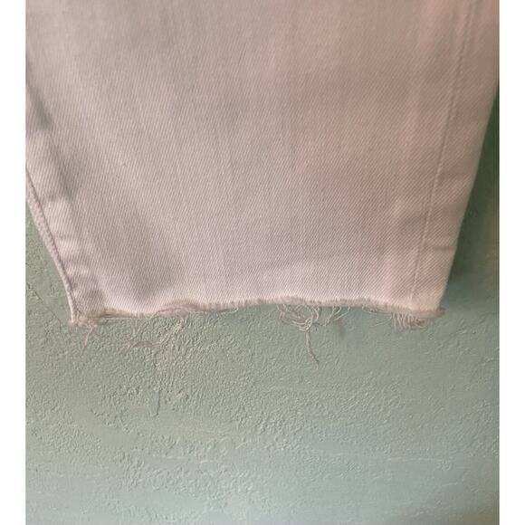 Edwin Women’s 25 Optic White Bree Crop Slim Straight Premium Jeans 25x26 - Picture 6 of 6